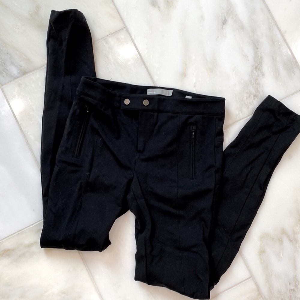 VINCE size 0 skinny, black, stretchy pants